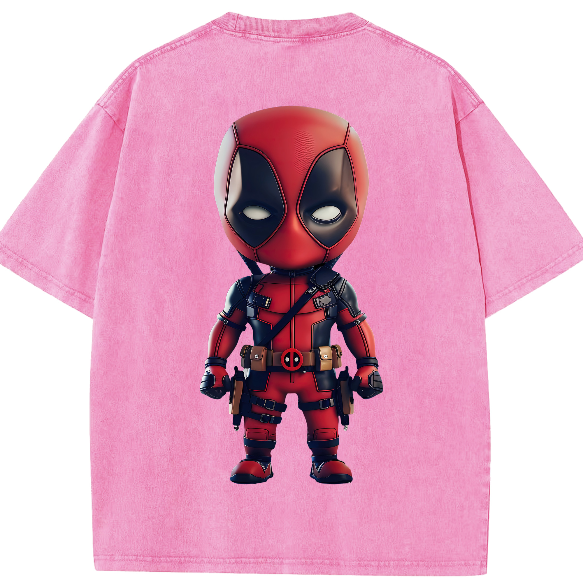 （画像用） Deadpool デッドプール 綿100% ヴィンテージ風 半袖Tシャツ（背面プリント）